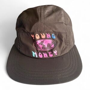 Black Young Money Unstructured 5 Panel Hat